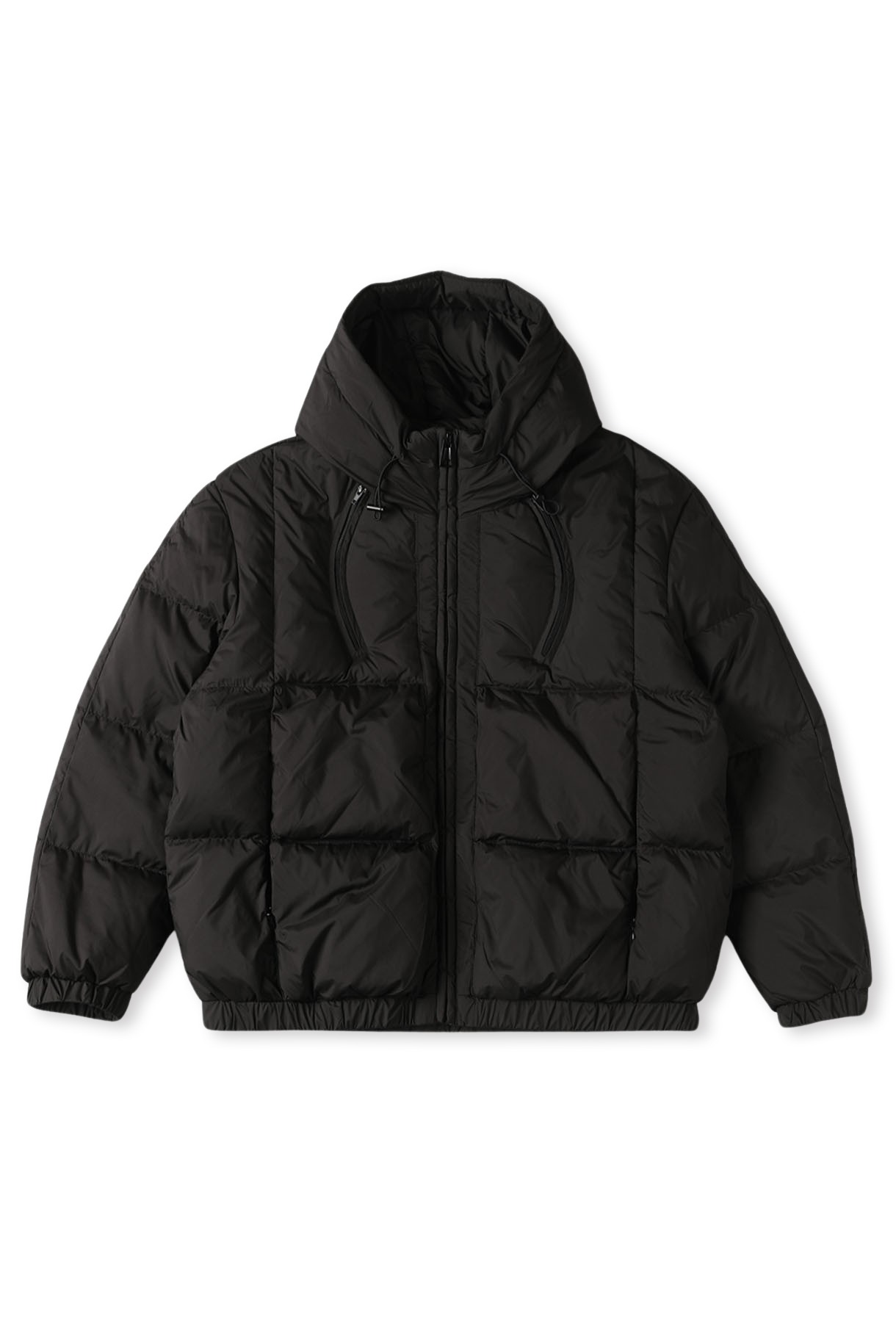 퍼널넥 퀼팅 다운 재킷