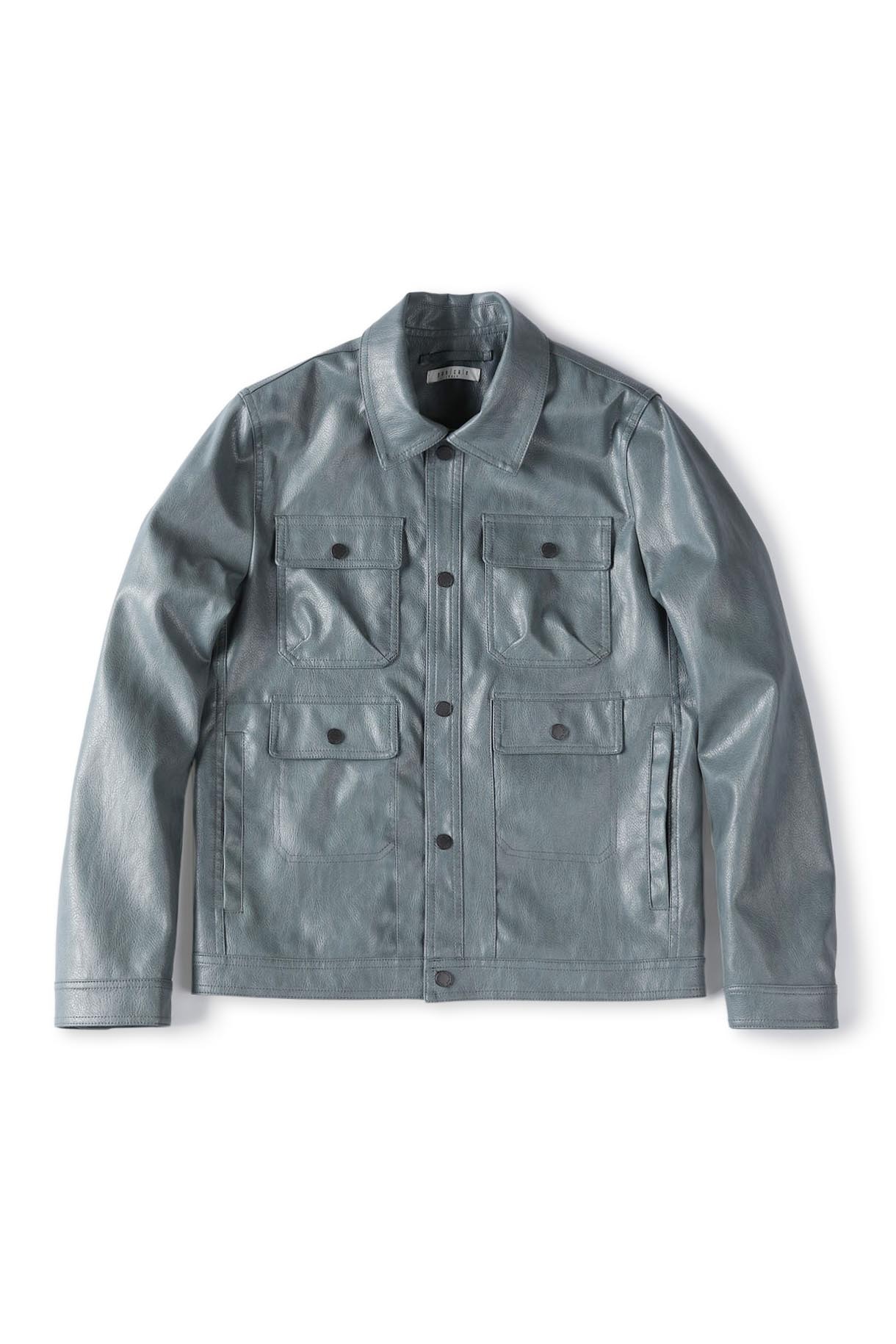 블루종 트러커 피유 재킷