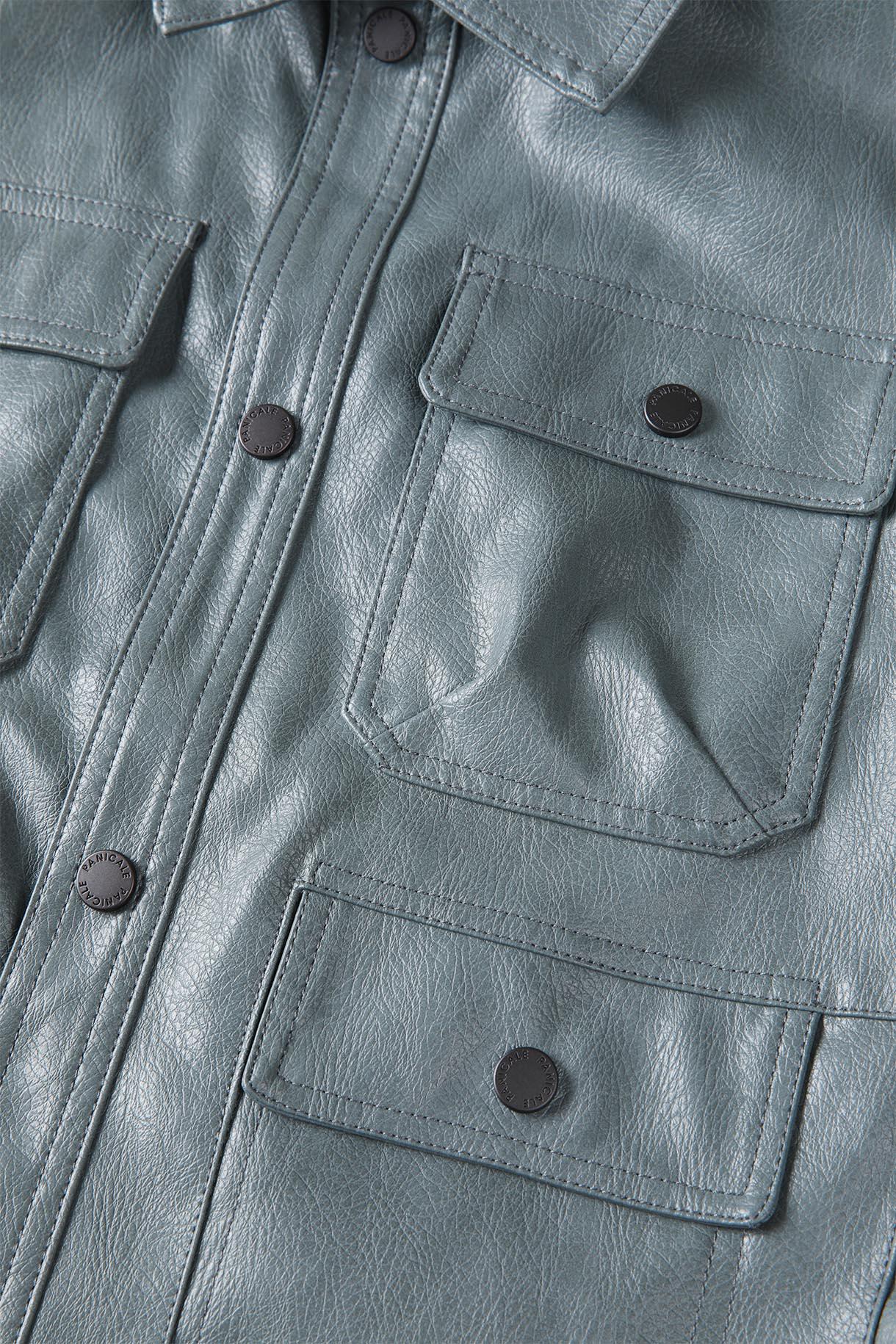 블루종 트러커 피유 재킷