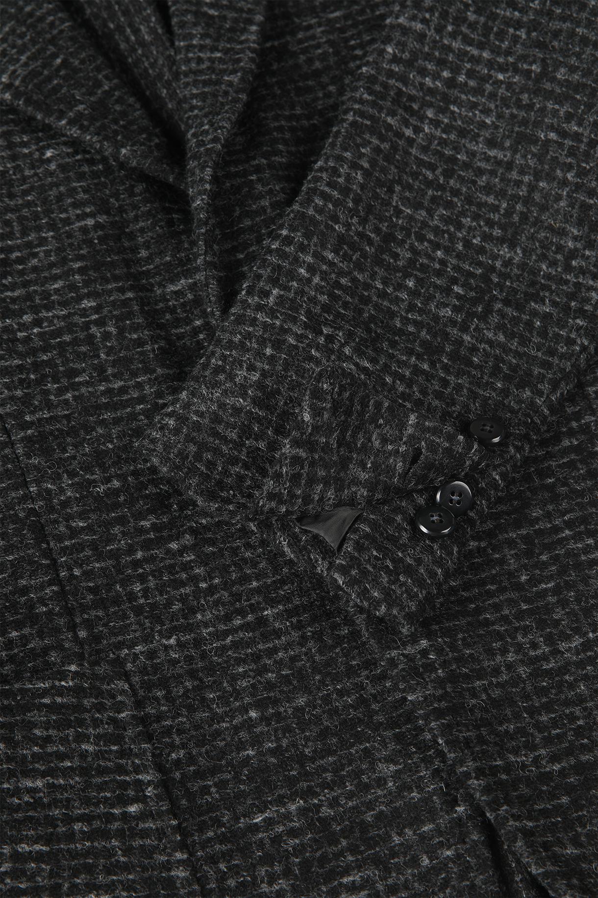 블랙 울체크 재킷